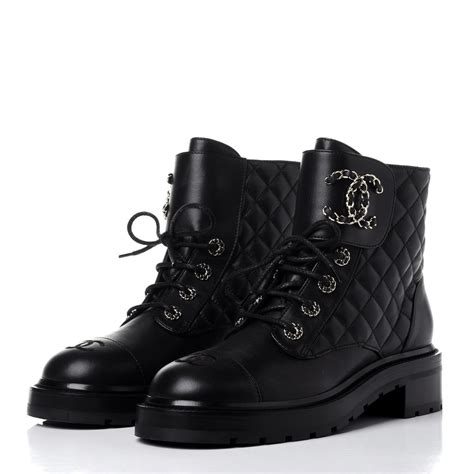 buy chanel ankle boots|chanel quilted combat boots.